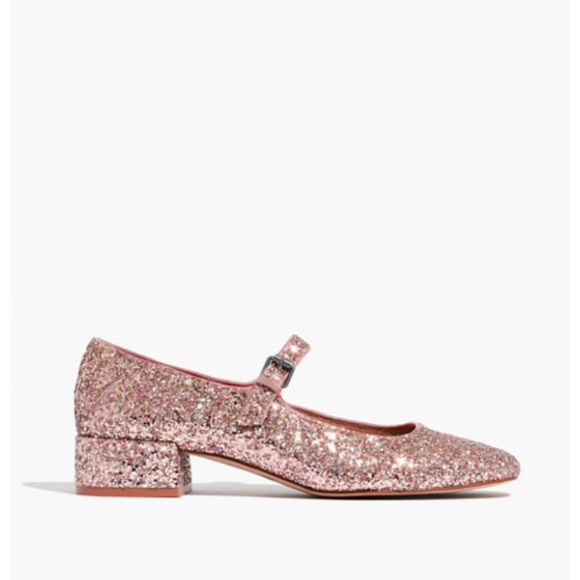 madewell glitter mary janes
